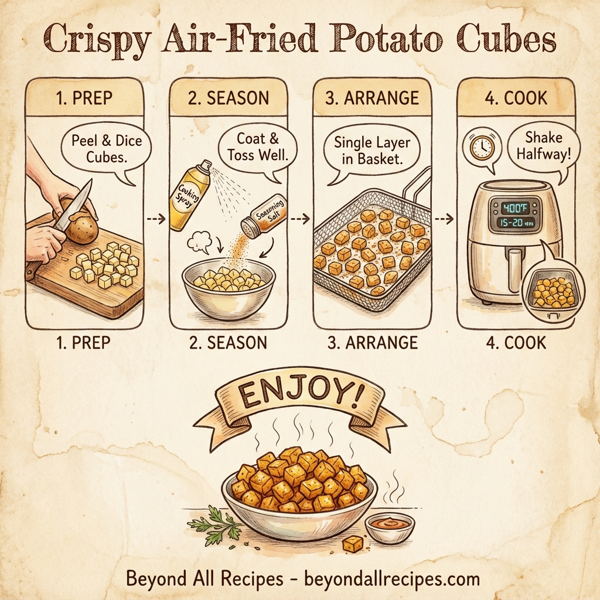 Crispy Air-Fried Potato Cubes instructions