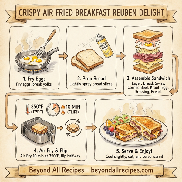 Crispy Air Fried Breakfast Reuben Delight instructions