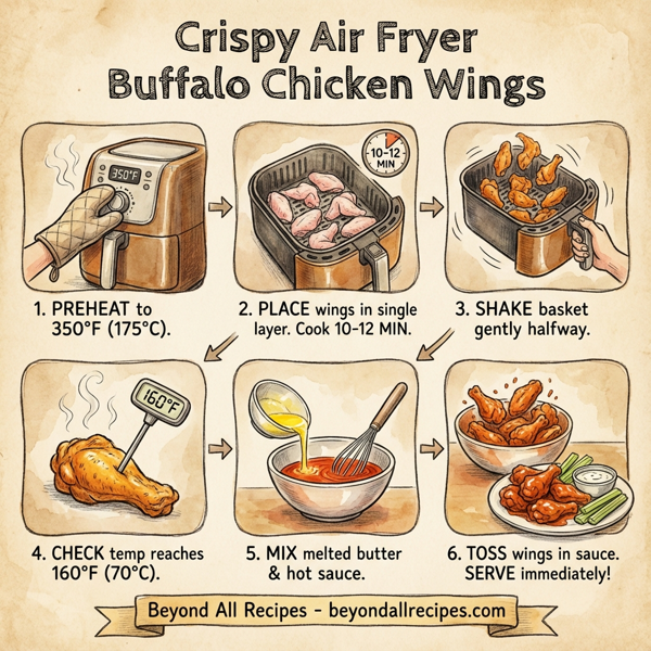 Crispy Air Fryer Buffalo Chicken Wings instructions