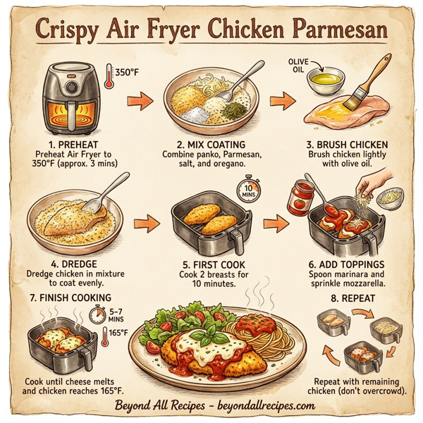 Crispy Air Fryer Chicken Parmesan instructions