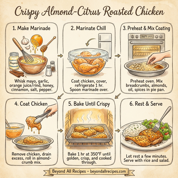 Crispy Almond-Citrus Roasted Chicken instructions