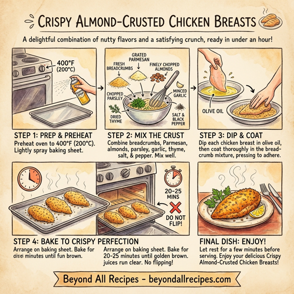 Crispy Almond-Crusted Chicken Breasts instructions