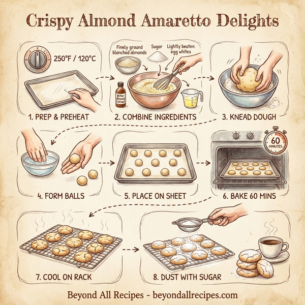 Crispy Almond Amaretto Delights instructions