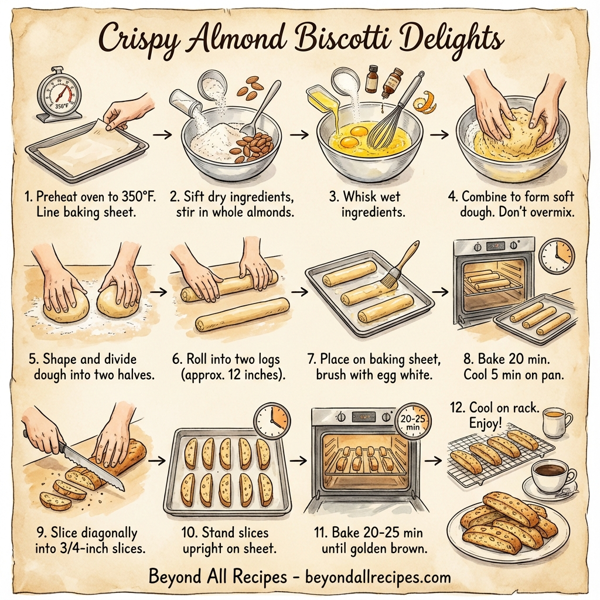 Crispy Almond Biscotti Delights instructions