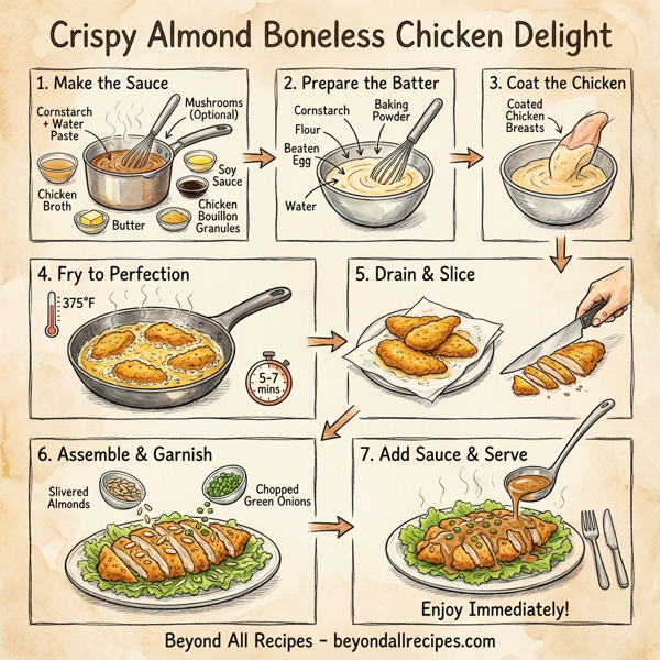 Crispy Almond Boneless Chicken Delight instructions