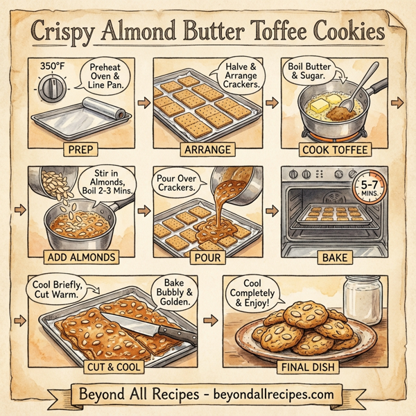 Crispy Almond Butter Toffee Cookies instructions