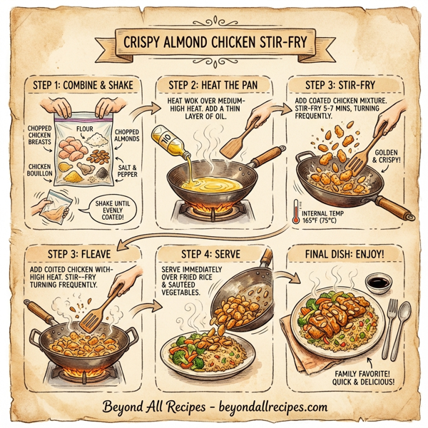 Crispy Almond Chicken Stir-Fry instructions