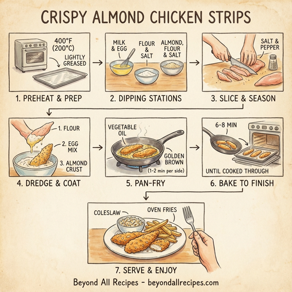 Crispy Almond Chicken Strips instructions