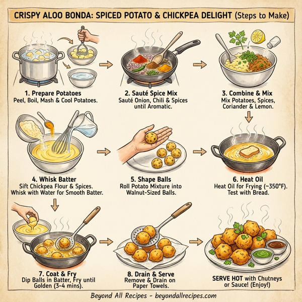 Crispy Aloo Bonda: Spiced Potato and Chickpea Delight instructions