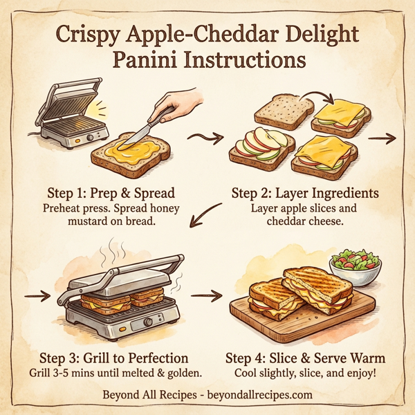 Crispy Apple-Cheddar Delight Panini instructions