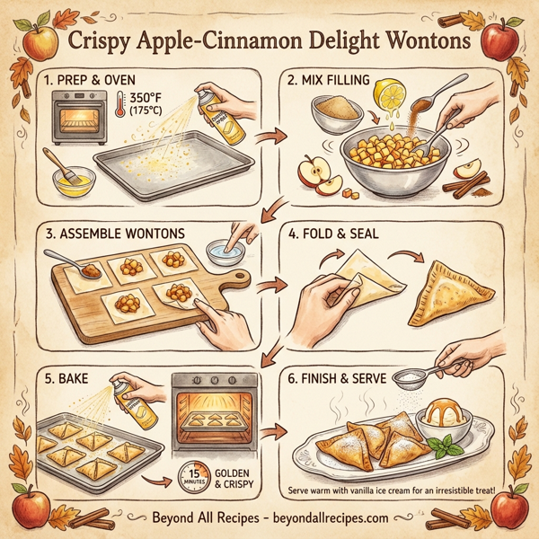 Crispy Apple-Cinnamon Delight Wontons instructions