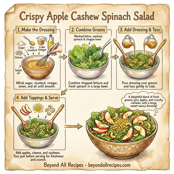 Crispy Apple Cashew Spinach Salad instructions