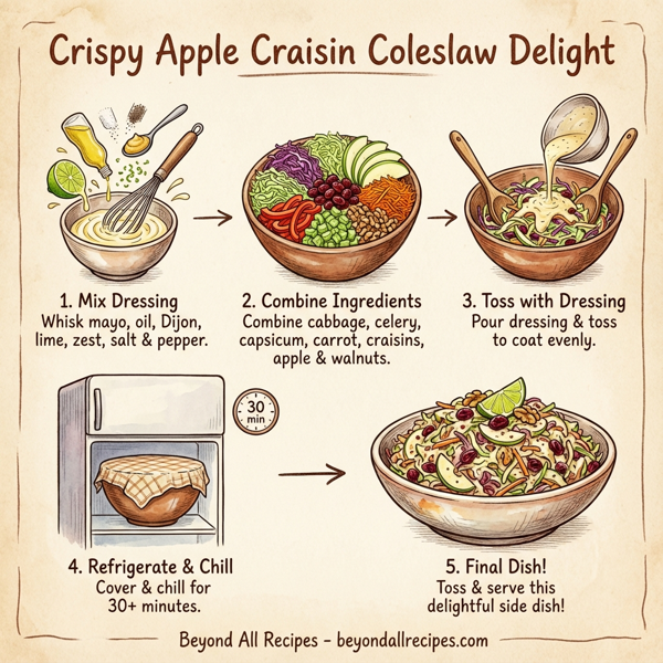 Crispy Apple Craisin Coleslaw Delight instructions