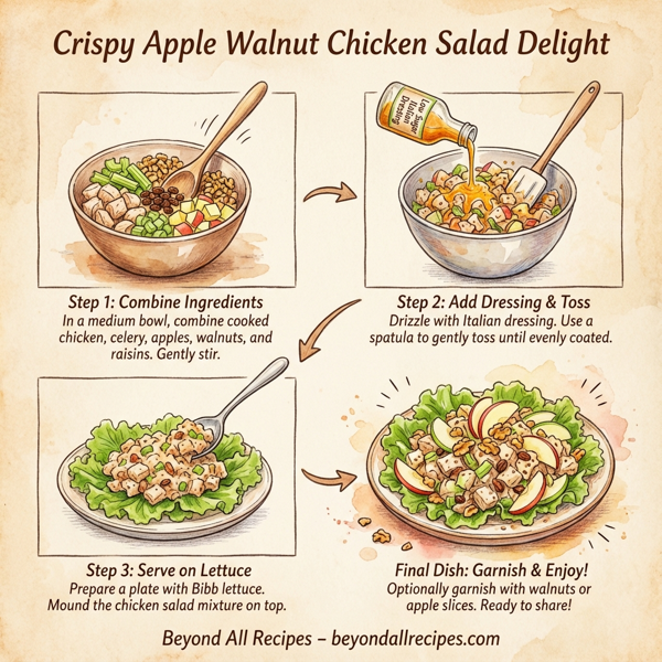 Crispy Apple Walnut Chicken Salad Delight instructions