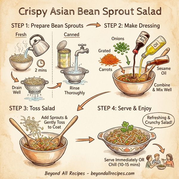 Crispy Asian Bean Sprout Salad instructions