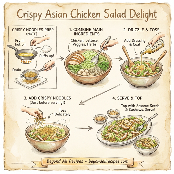 Crispy Asian Chicken Salad Delight instructions