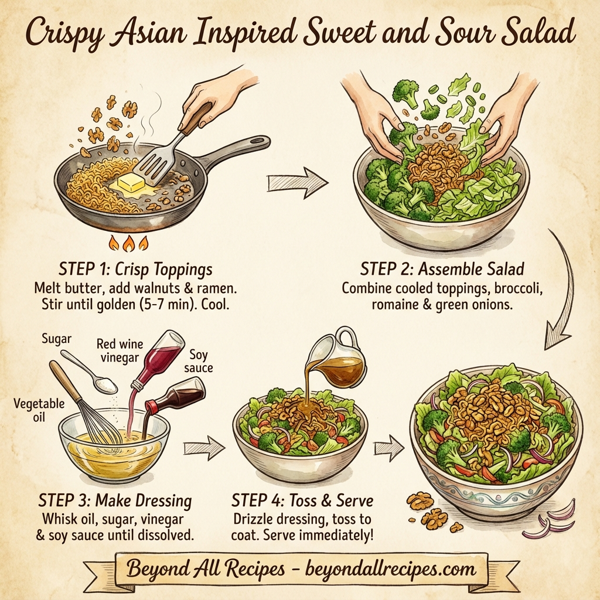 Crispy Asian Inspired Sweet and Sour Salad instructions