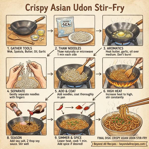 Crispy Asian Udon Stir-Fry instructions