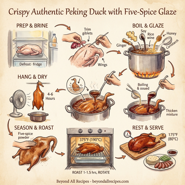 Crispy Authentic Peking Duck with Five-Spice Glaze instructions