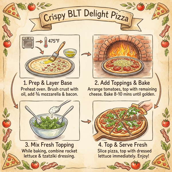 Crispy BLT Delight Pizza instructions