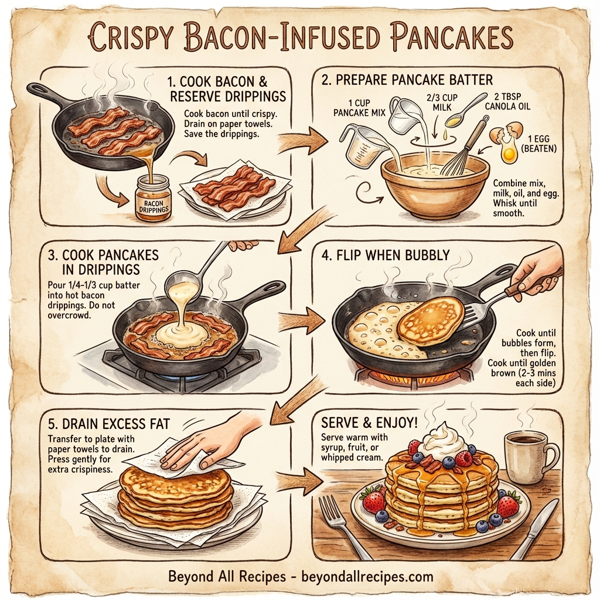 Crispy Bacon-Infused Pancakes instructions
