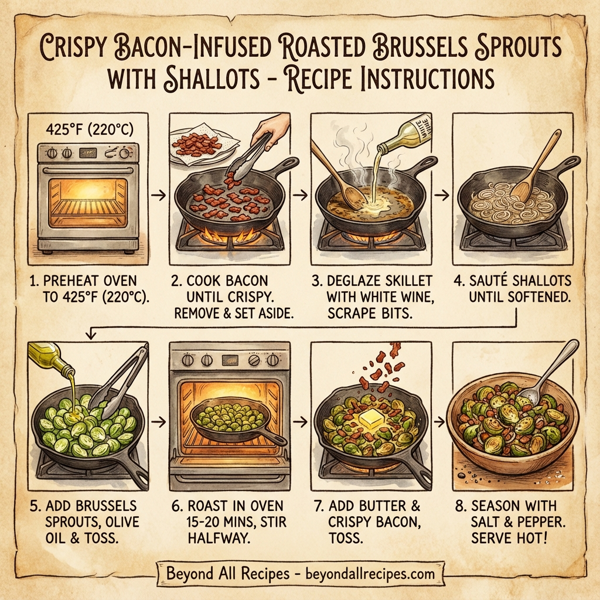 Crispy Bacon-Infused Roasted Brussels Sprouts with Shallots instructions