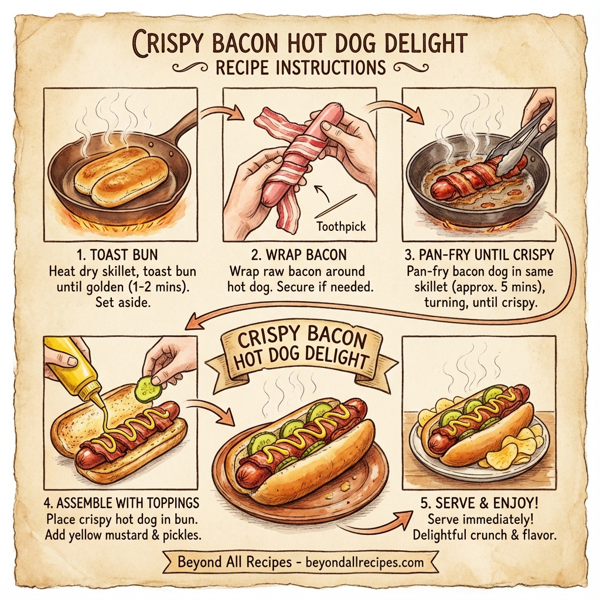 Crispy Bacon Hot Dog Delight instructions