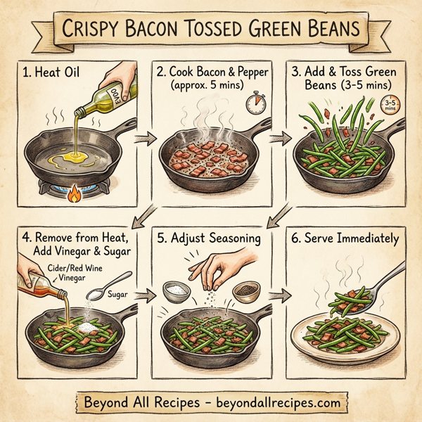 Crispy Bacon Tossed Green Beans instructions