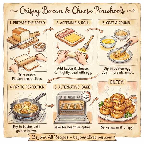 Crispy Bacon & Cheese Pinwheels instructions