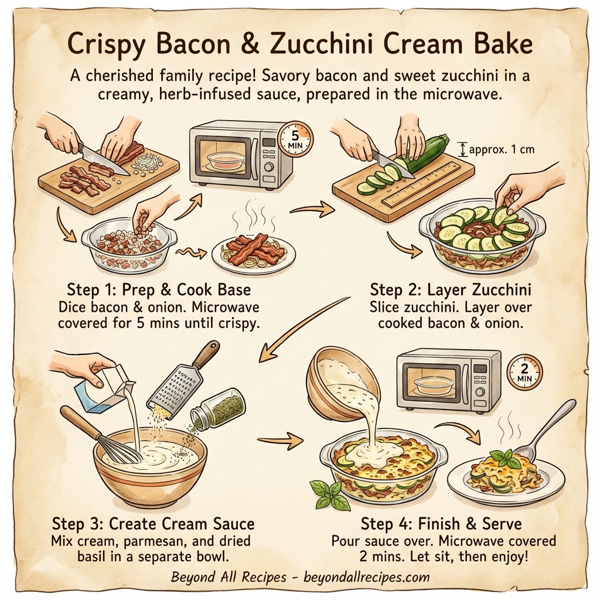 Crispy Bacon & Zucchini Cream Bake instructions