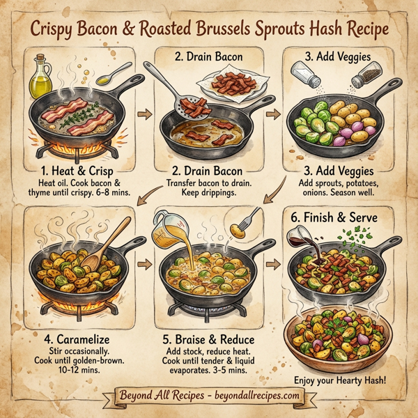 Crispy Bacon and Roasted Brussels Sprouts Hash instructions
