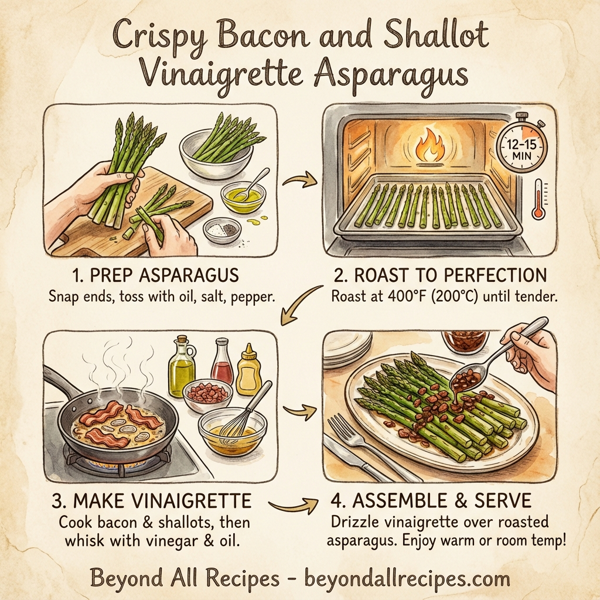 Crispy Bacon and Shallot Vinaigrette Asparagus instructions