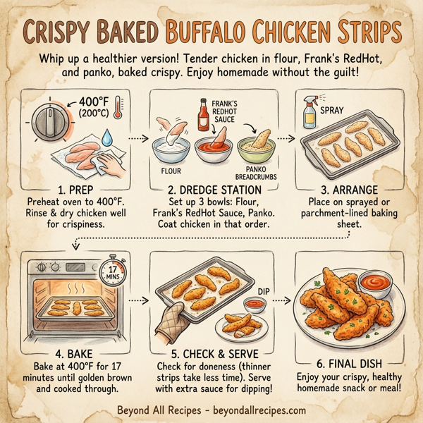 Crispy Baked Buffalo Chicken Strips instructions