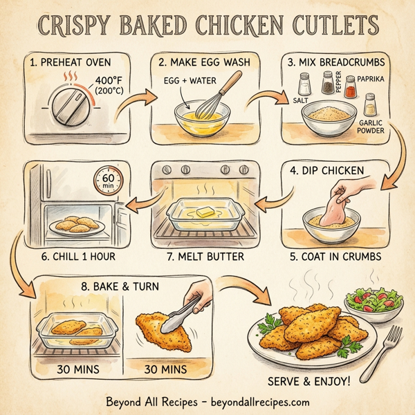 Crispy Baked Chicken Cutlets instructions