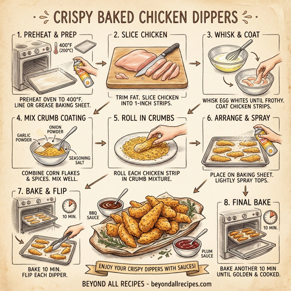 Crispy Baked Chicken Dippers instructions