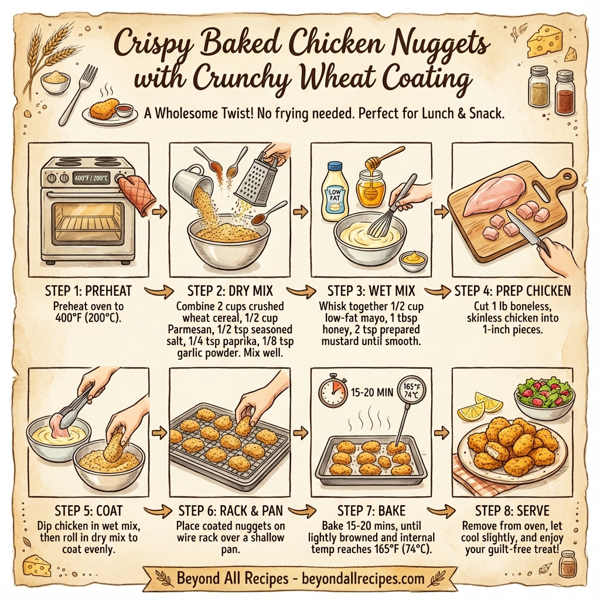Crispy Baked Chicken Nuggets with Crunchy Wheat Coating instructions