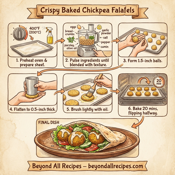Crispy Baked Chickpea Falafels instructions