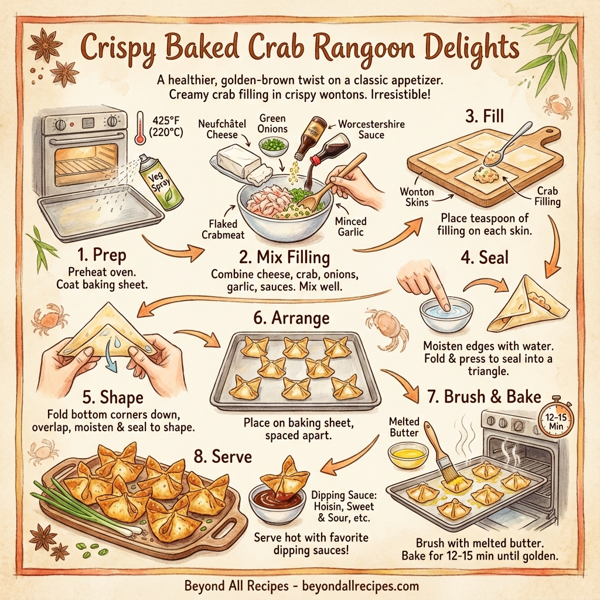 Crispy Baked Crab Rangoon Delights instructions