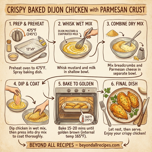Crispy Baked Dijon Chicken with Parmesan Crust instructions