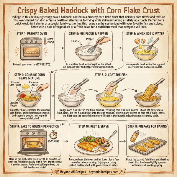 Crispy Baked Haddock with Corn Flake Crust instructions