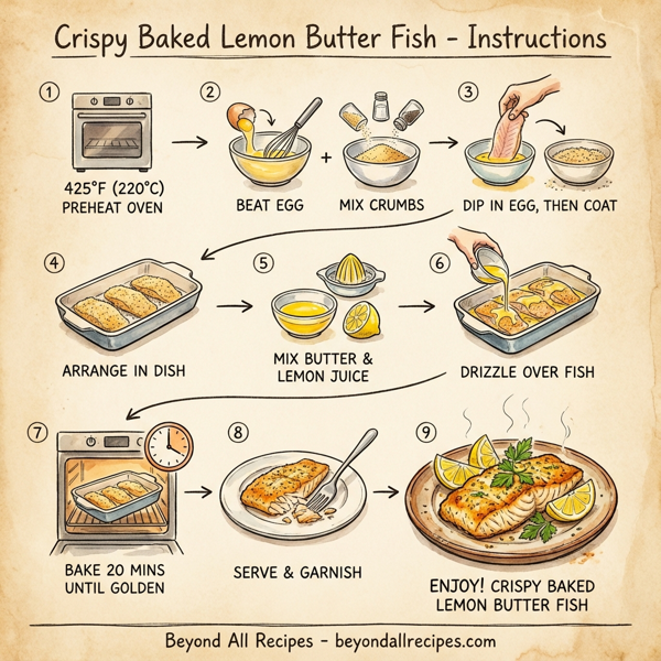 Crispy Baked Lemon Butter Fish instructions