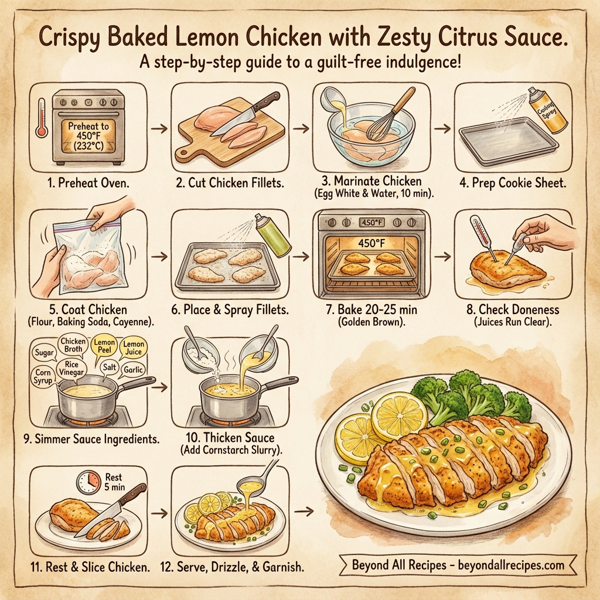Crispy Baked Lemon Chicken with Zesty Citrus Sauce instructions