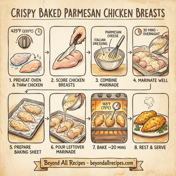 Crispy Baked Parmesan Chicken Breasts instructions