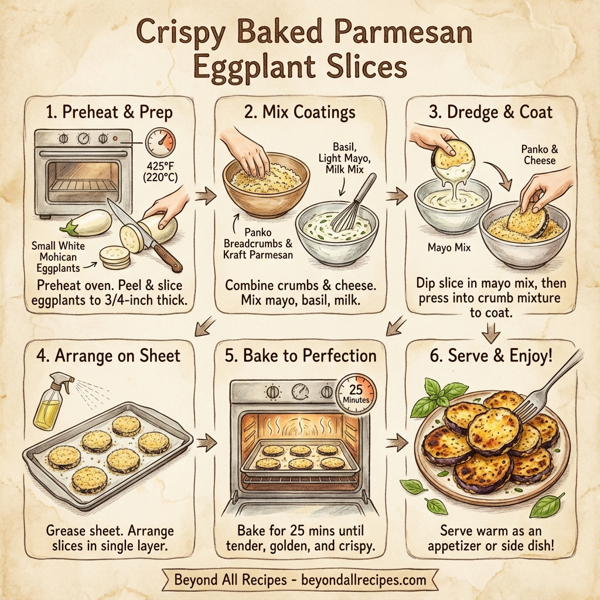 Crispy Baked Parmesan Eggplant Slices instructions