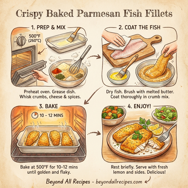 Crispy Baked Parmesan Fish Fillets instructions