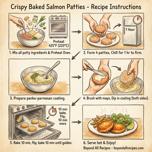 Crispy Baked Salmon Patties instructions