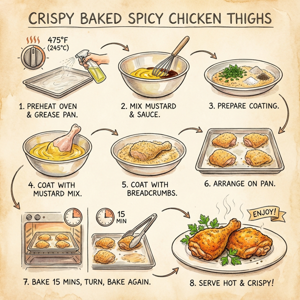 Crispy Baked Spicy Chicken Thighs instructions