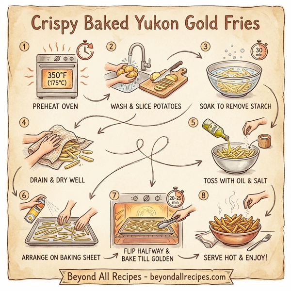 Crispy Baked Yukon Gold Fries instructions