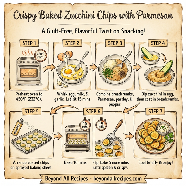 Crispy Baked Zucchini Chips with Parmesan instructions