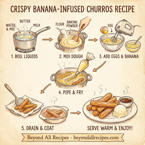 Crispy Banana-Infused Churros instructions